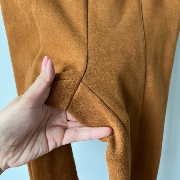 Anthropologie Faux Suede Mid-rise Pull-on Skinny Pant Leggings Ankle Zippers 27 - Picture 9 of 9